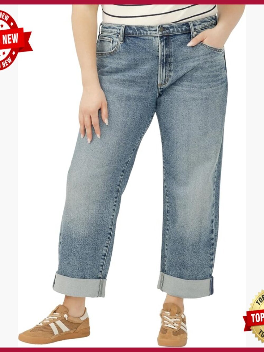 Plus Size Relaxed Mid Rise Straight Leg Jeans, 90s Style